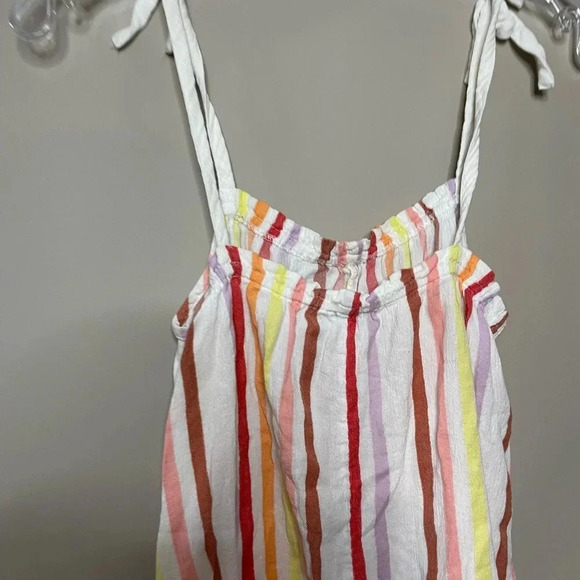 Aerie Multicolored Striped Romper with Tie Straps and‎ Pockets - Picture 8 of 10